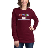 AUTISM AUNT | PREMIUM FITTED WOMAN'S BELLA CANVAS LONG SLEEVE