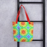 Bright Rainbow Mandala All Over Tote