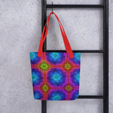 Dark Rainbow Mandella All Over Tote Bag