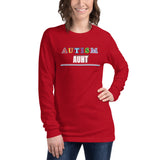 AUTISM AUNT | PREMIUM FITTED WOMAN'S BELLA CANVAS LONG SLEEVE