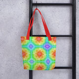 Bright Rainbow Mandala All Over Tote