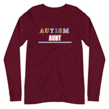AUTISM AUNT | PREMIUM FITTED WOMAN'S BELLA CANVAS LONG SLEEVE