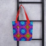 Dark Rainbow Mandella All Over Tote Bag