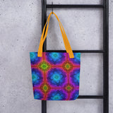 Dark Rainbow Mandella All Over Tote Bag
