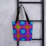 Dark Rainbow Mandella All Over Tote Bag