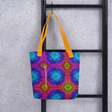 Dark Rainbow Mandella All Over Tote Bag