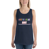 AUTISM AUNT | PREMIUM FITTED WOMAN'S BELLA CANVAS TANK TOP