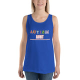 AUTISM AUNT | PREMIUM FITTED WOMAN'S BELLA CANVAS TANK TOP