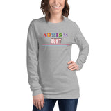 AUTISM AUNT | PREMIUM FITTED WOMAN'S BELLA CANVAS LONG SLEEVE