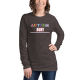 AUTISM AUNT | PREMIUM FITTED WOMAN'S BELLA CANVAS LONG SLEEVE