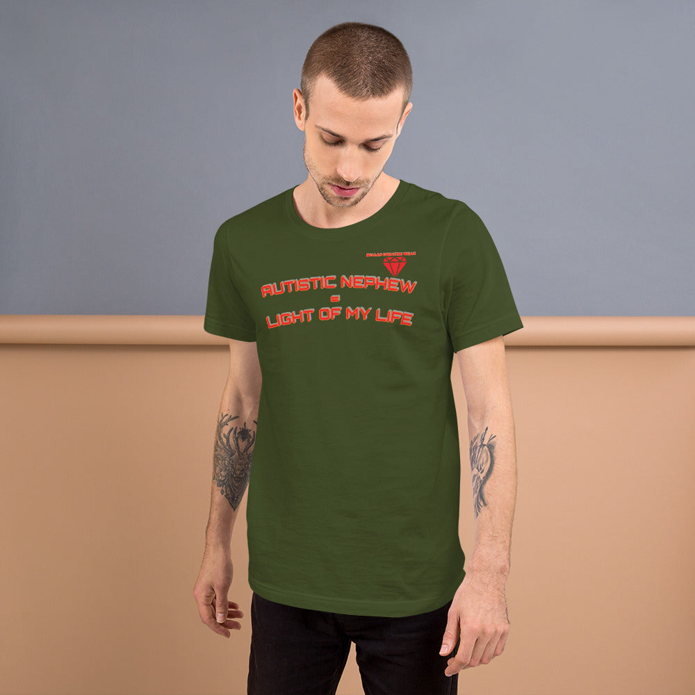 AUTISTIC NEPHEW = LIGHT OF MY LIFE | PREMIUM BELLA CANVAS TEE