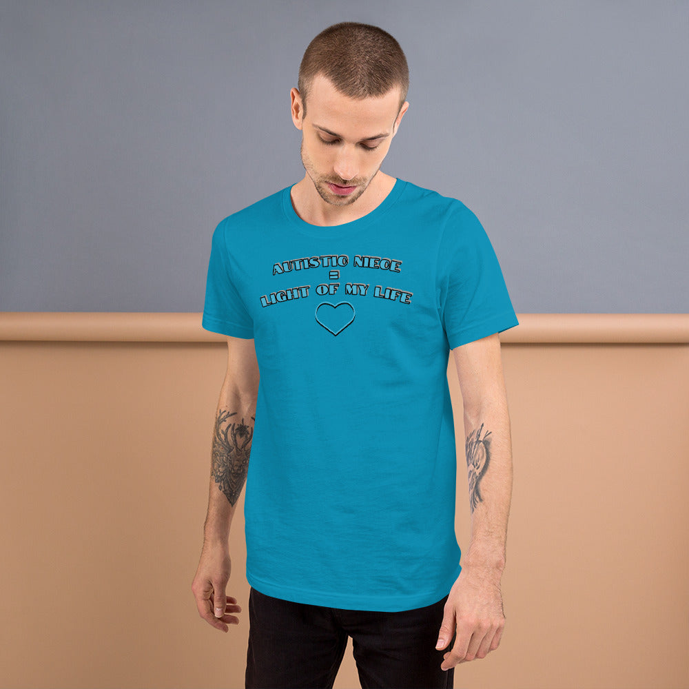 AUTISTIC NIECE = LIGHT OF MY LIFE | PREMIUM BELLA CANVAS COMFORT TEE