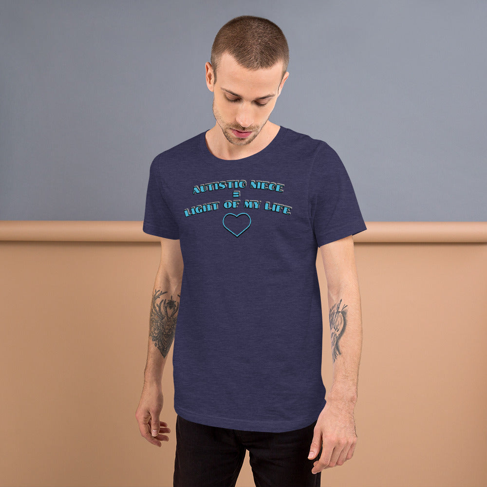 AUTISTIC NIECE = LIGHT OF MY LIFE | PREMIUM BELLA CANVAS COMFORT TEE