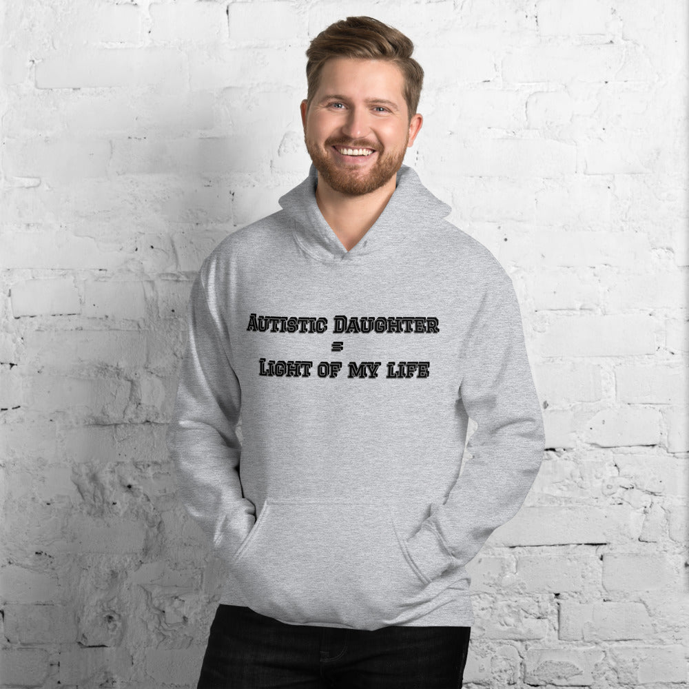 AUTISTIC DAUGHTER = LIGHT OF MY LIFE | UNISEX HEAVY DUTY PULLOVER SWEATER