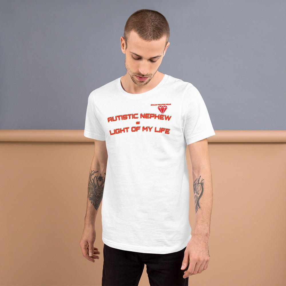 AUTISTIC NEPHEW = LIGHT OF MY LIFE | PREMIUM BELLA CANVAS TEE