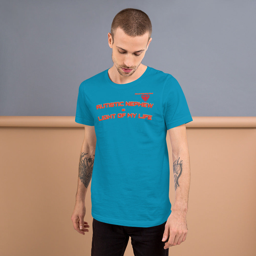 AUTISTIC NEPHEW = LIGHT OF MY LIFE | PREMIUM BELLA CANVAS TEE