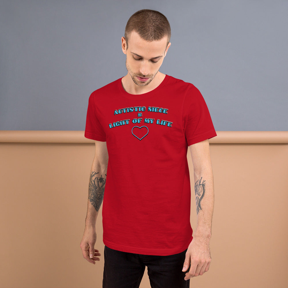AUTISTIC NIECE = LIGHT OF MY LIFE | PREMIUM BELLA CANVAS COMFORT TEE