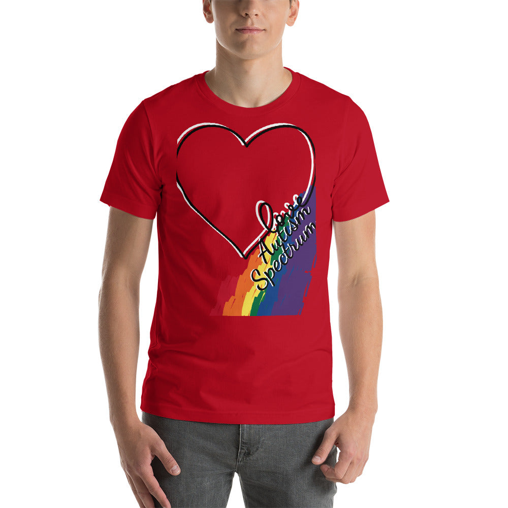 Love Autism Spectrum Rainbow | Unisex Premium Tee