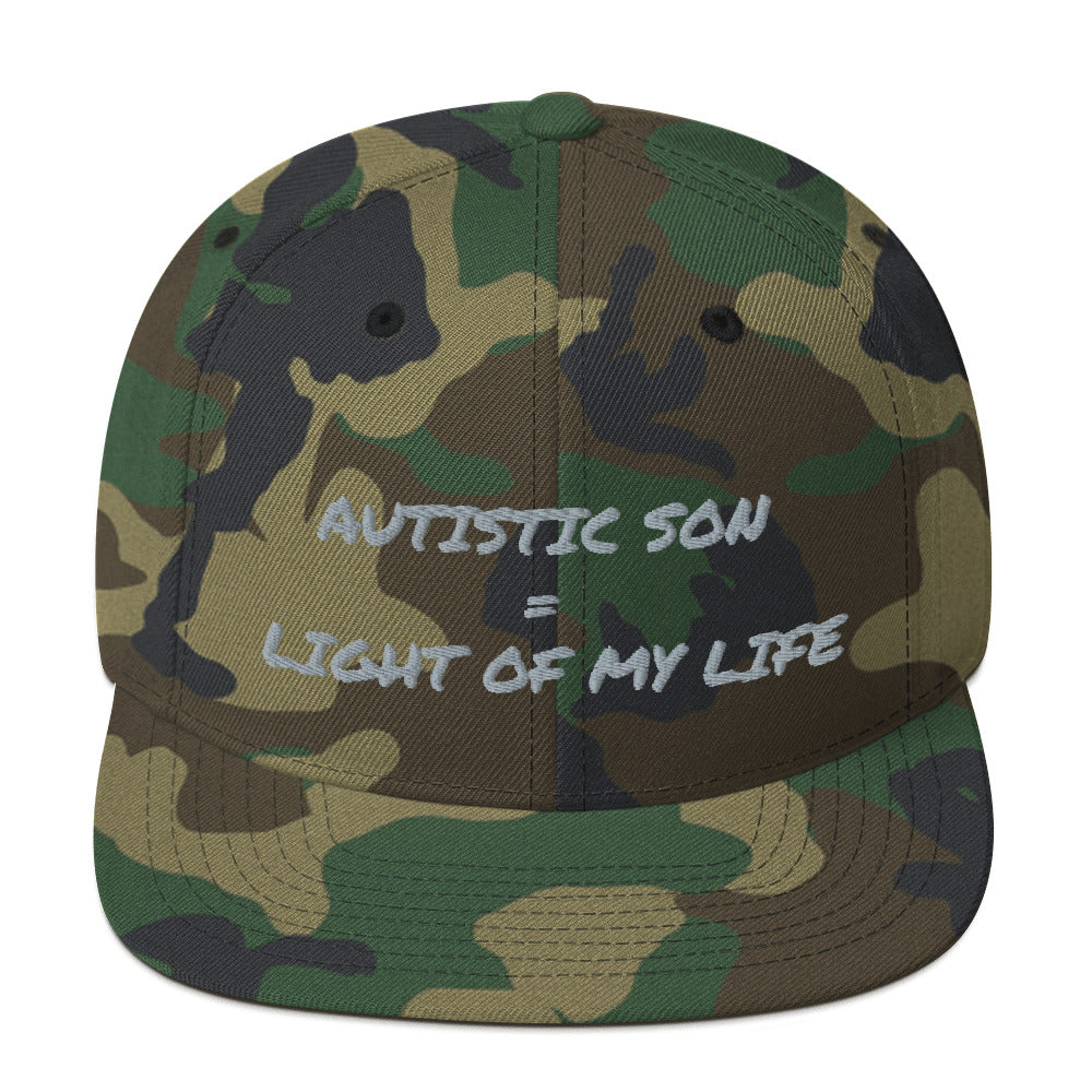 SNAP BACK HAT | AUTISTIC SON = LIGHT OF MY LIFE