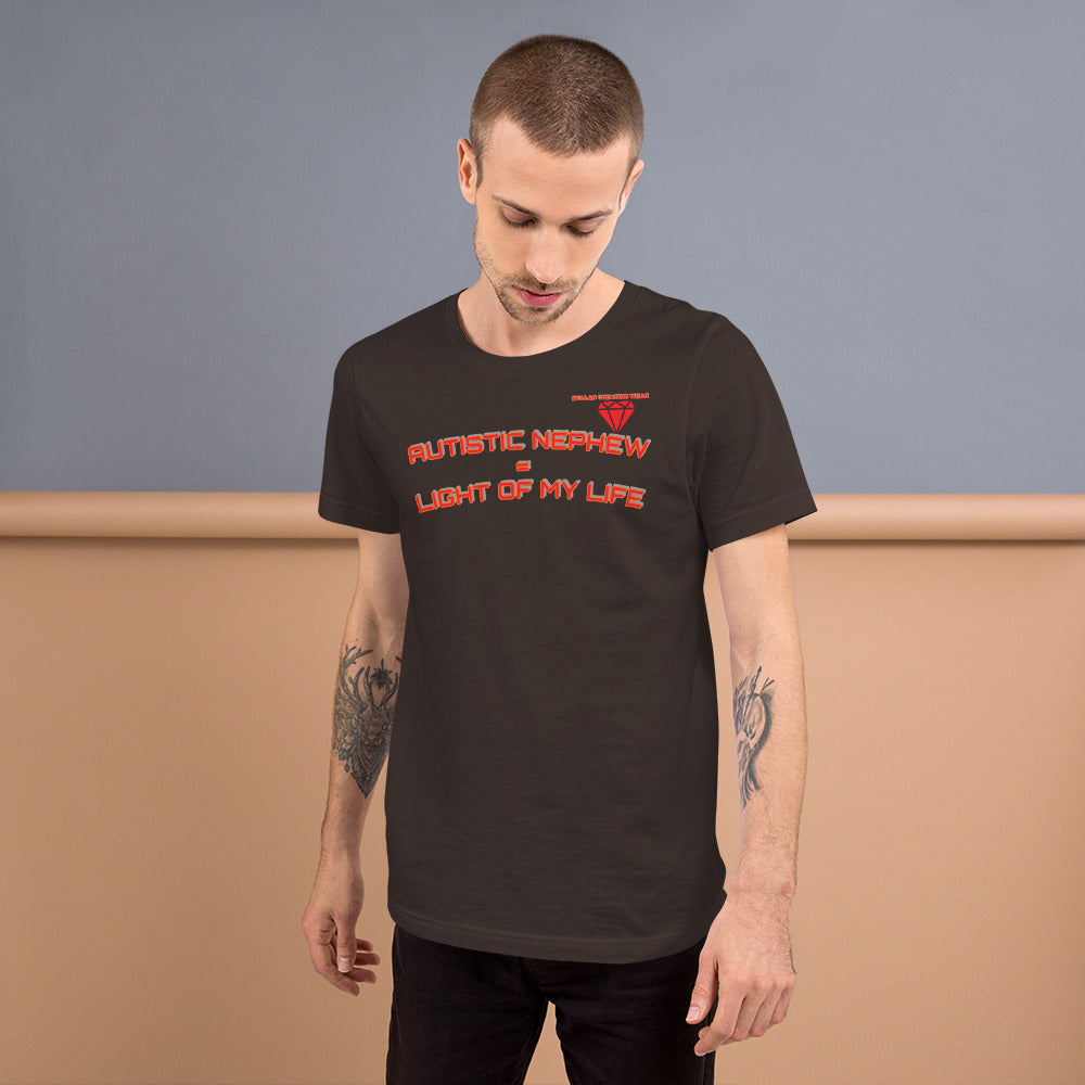 AUTISTIC NEPHEW = LIGHT OF MY LIFE | PREMIUM BELLA CANVAS TEE