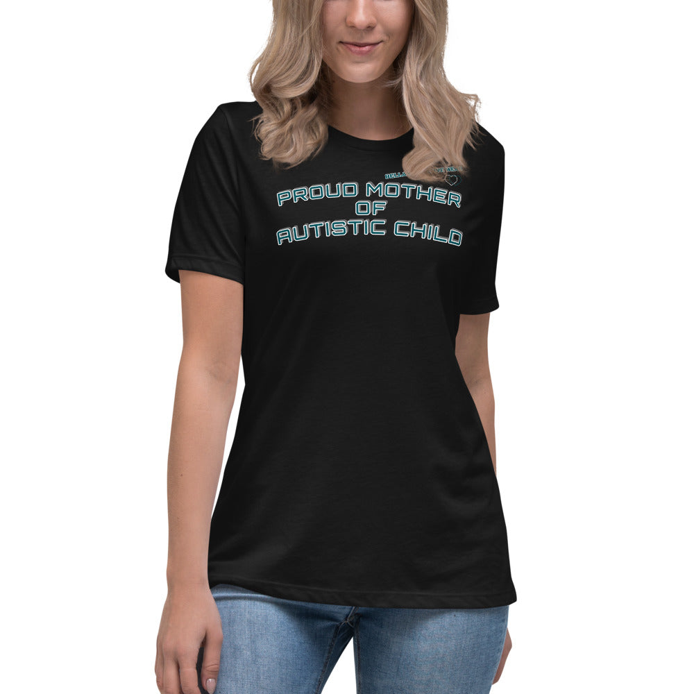 PROUD MOTHER OF AUTISTIC CHILD | PREMIUM FITTED BELLA CANVAS TEE
