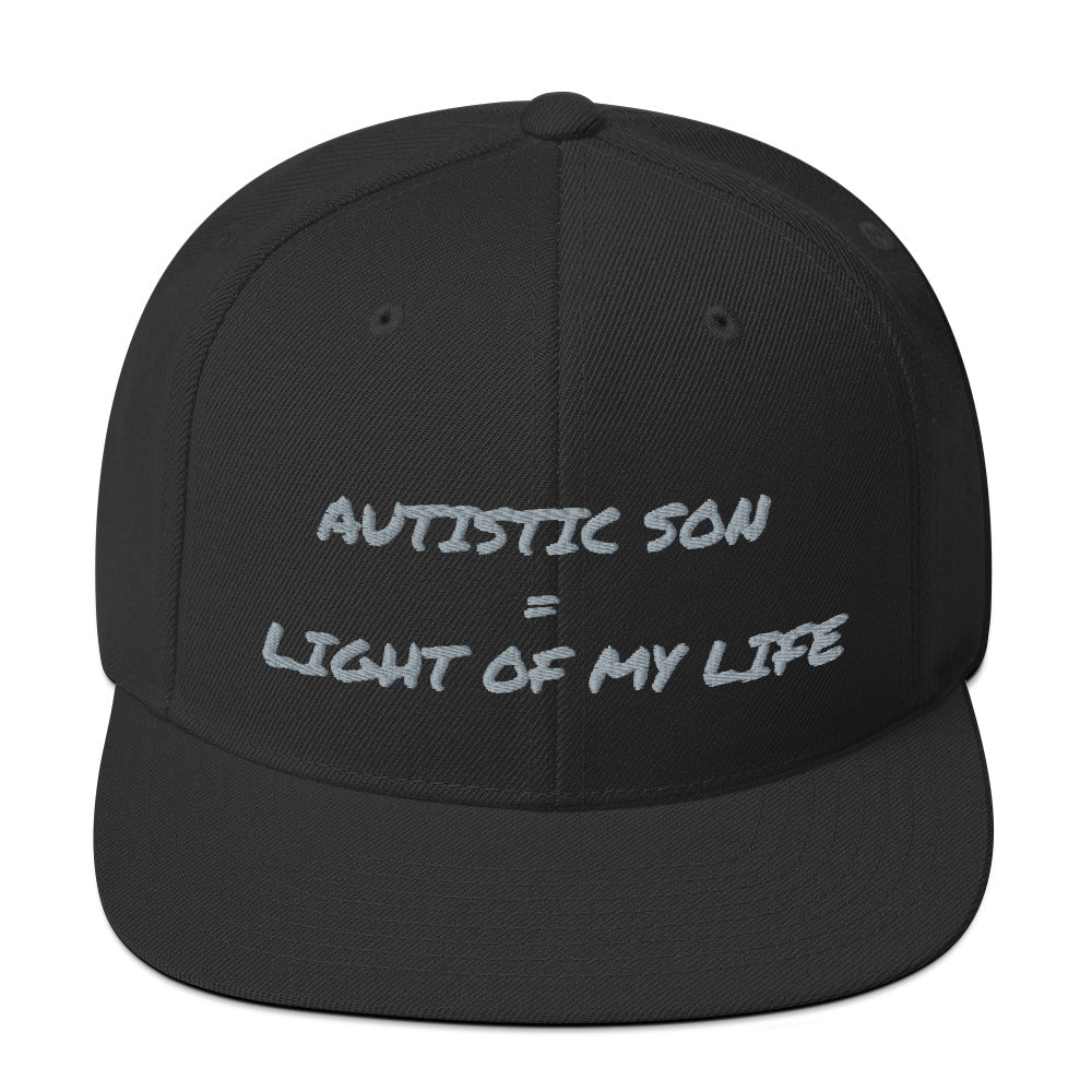 SNAP BACK HAT | AUTISTIC SON = LIGHT OF MY LIFE