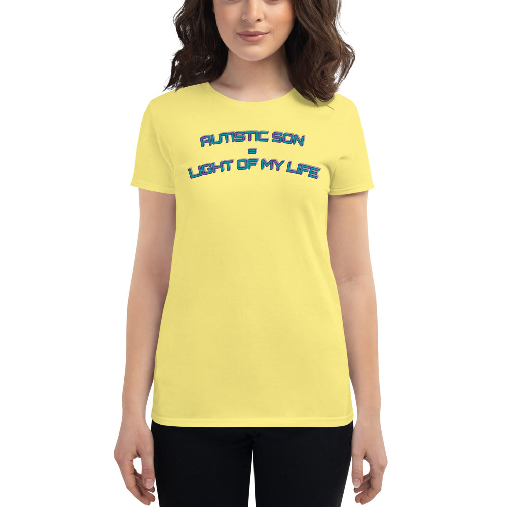 AUTISTIC SON = LIGHT OF MY LIFE | PREMIUM ANVIL TEE
