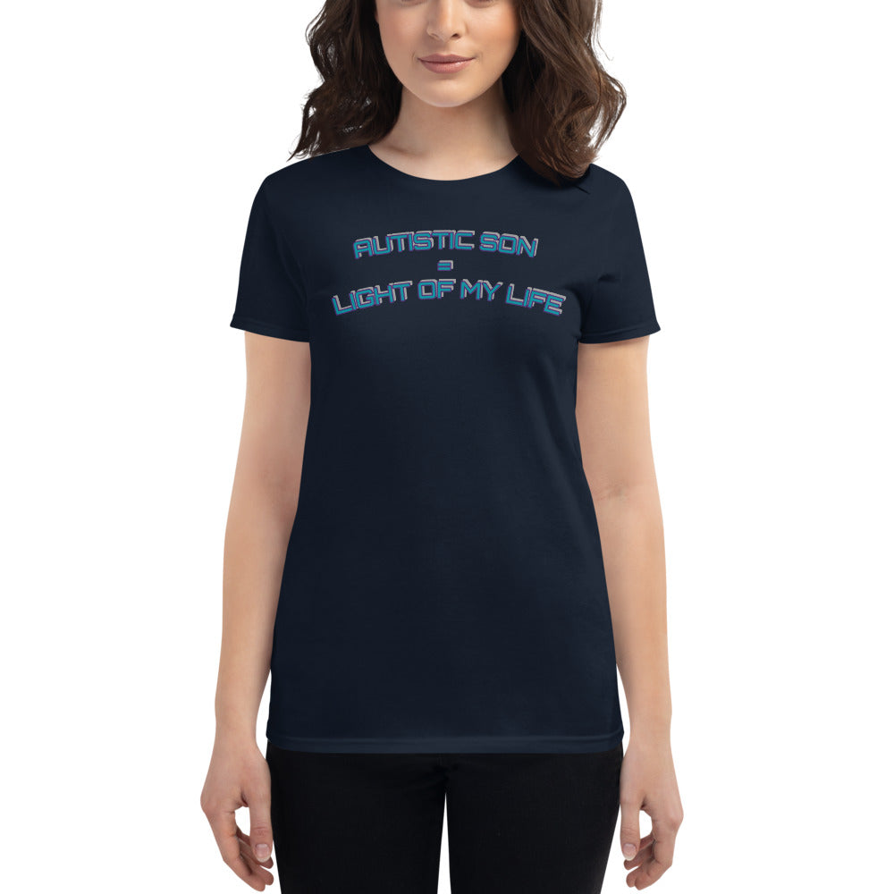 AUTISTIC SON = LIGHT OF MY LIFE | PREMIUM ANVIL TEE