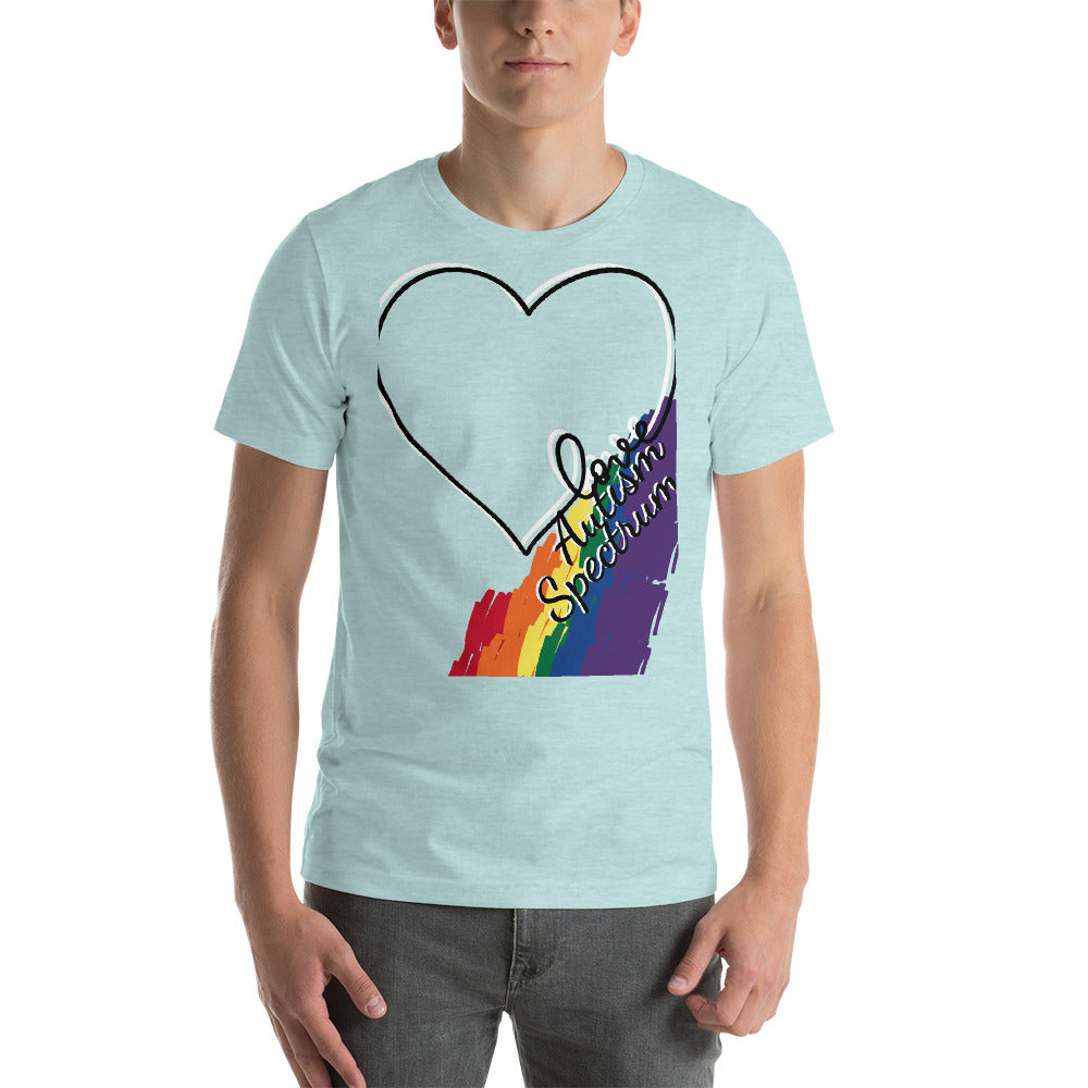 Love Autism Spectrum Rainbow | Unisex Premium Tee