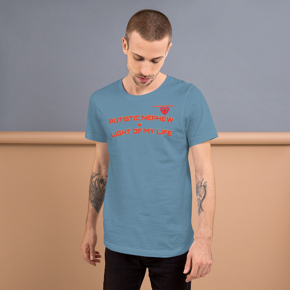 AUTISTIC NEPHEW = LIGHT OF MY LIFE | PREMIUM BELLA CANVAS TEE