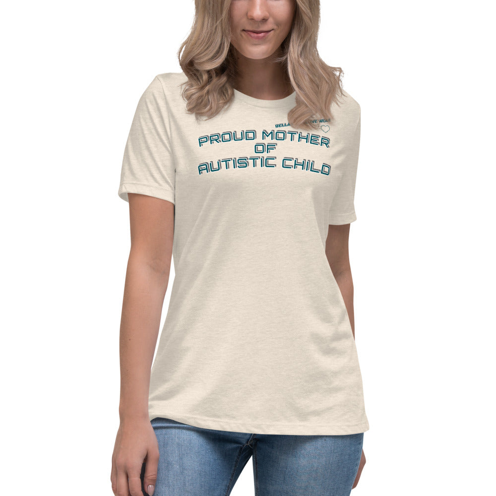 PROUD MOTHER OF AUTISTIC CHILD | PREMIUM FITTED BELLA CANVAS TEE