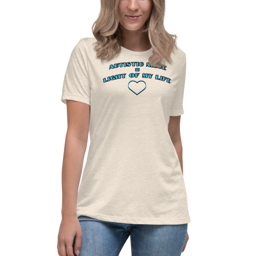 AUTISTIC NIECE = LIGHT OF MY LIFE | PREMIUM BELLA CANVAS TEE