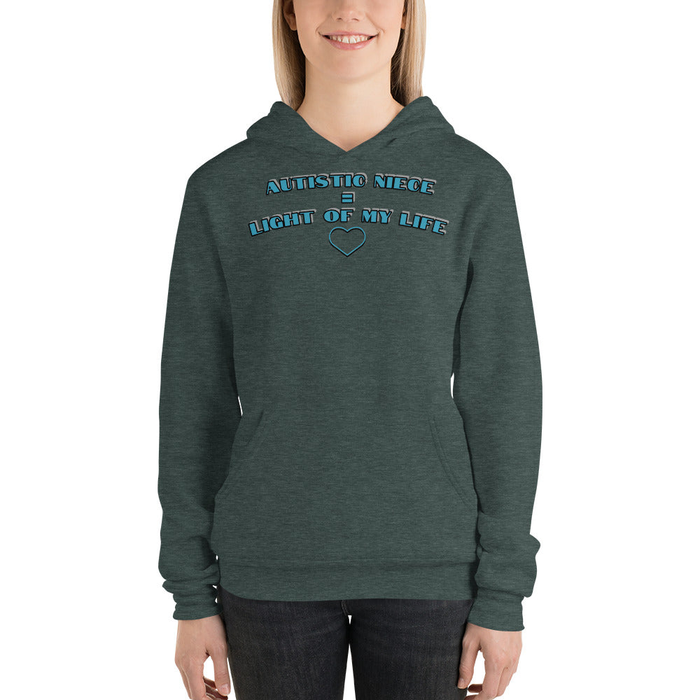AUTISTIC NIECE = LIGHT OF MY LIFE | | LIGHT WEIGHT PREMIUM UNISEX SWEATER
