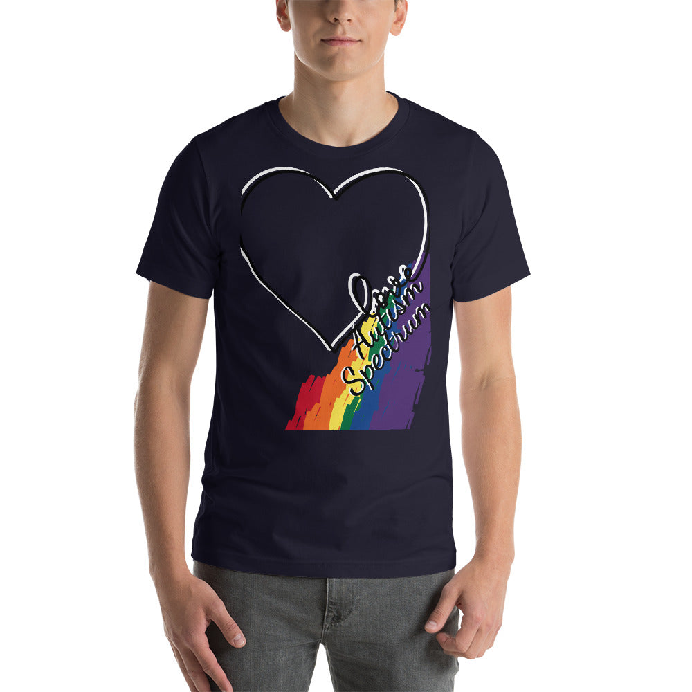 Love Autism Spectrum Rainbow | Unisex Premium Tee