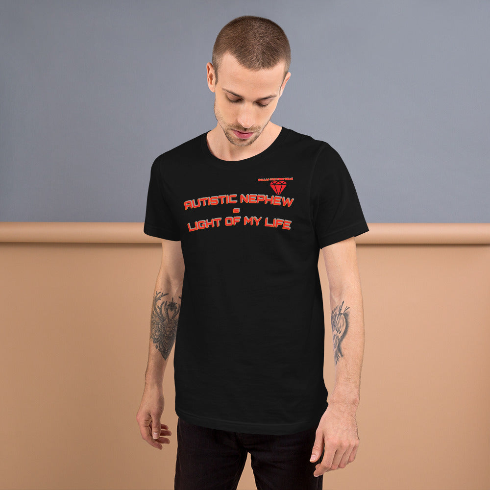 AUTISTIC NEPHEW = LIGHT OF MY LIFE | PREMIUM BELLA CANVAS TEE