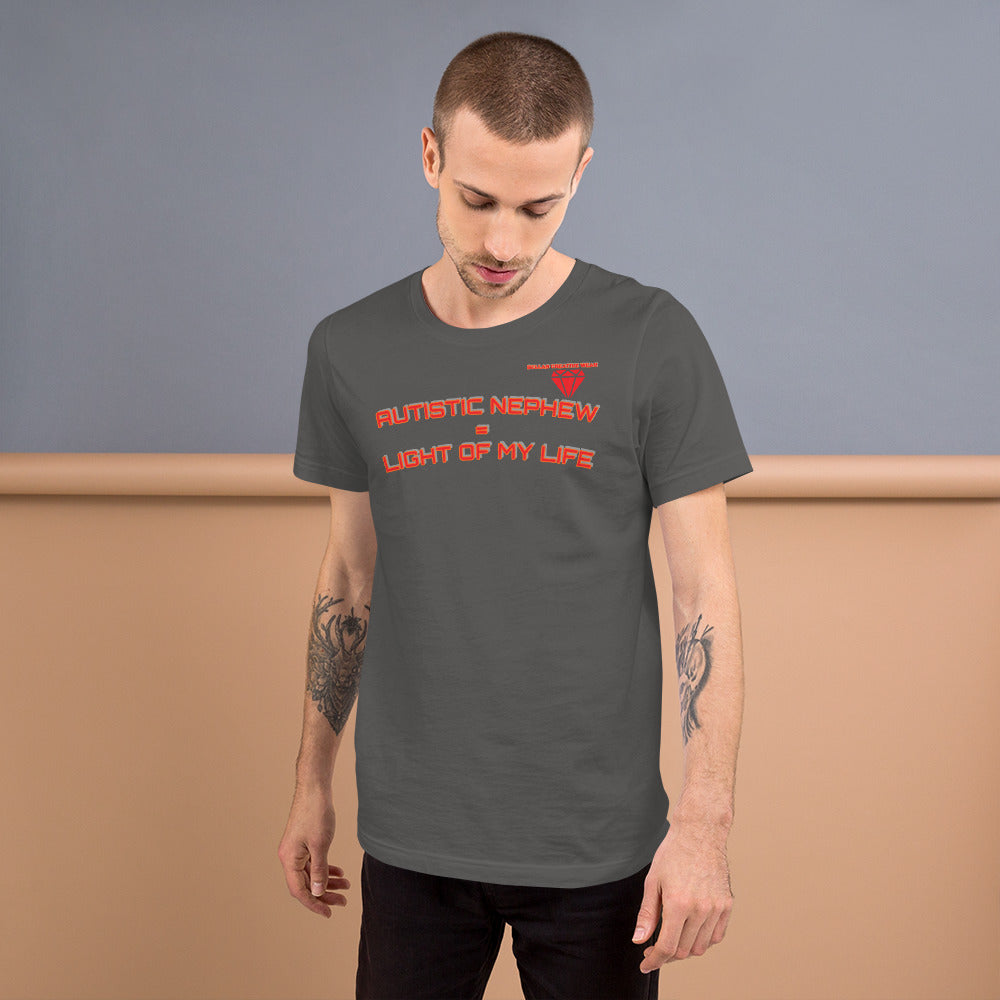 AUTISTIC NEPHEW = LIGHT OF MY LIFE | PREMIUM BELLA CANVAS TEE