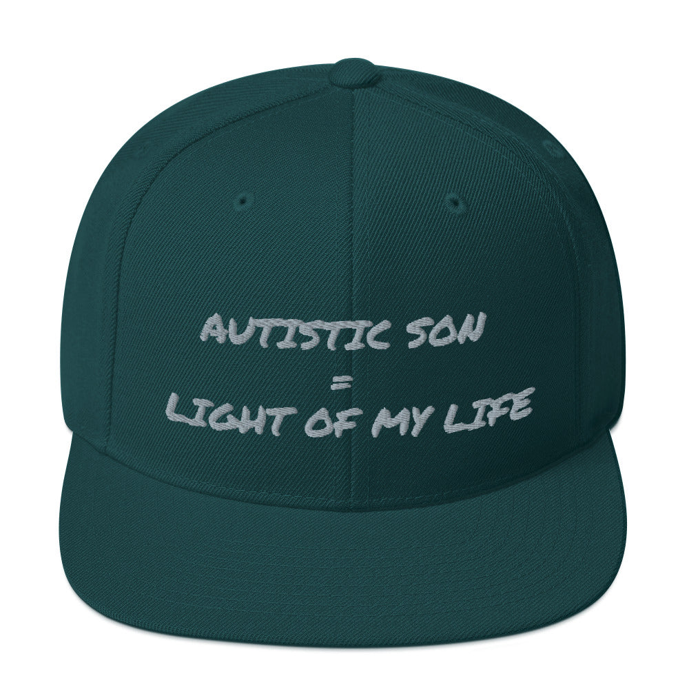 SNAP BACK HAT | AUTISTIC SON = LIGHT OF MY LIFE