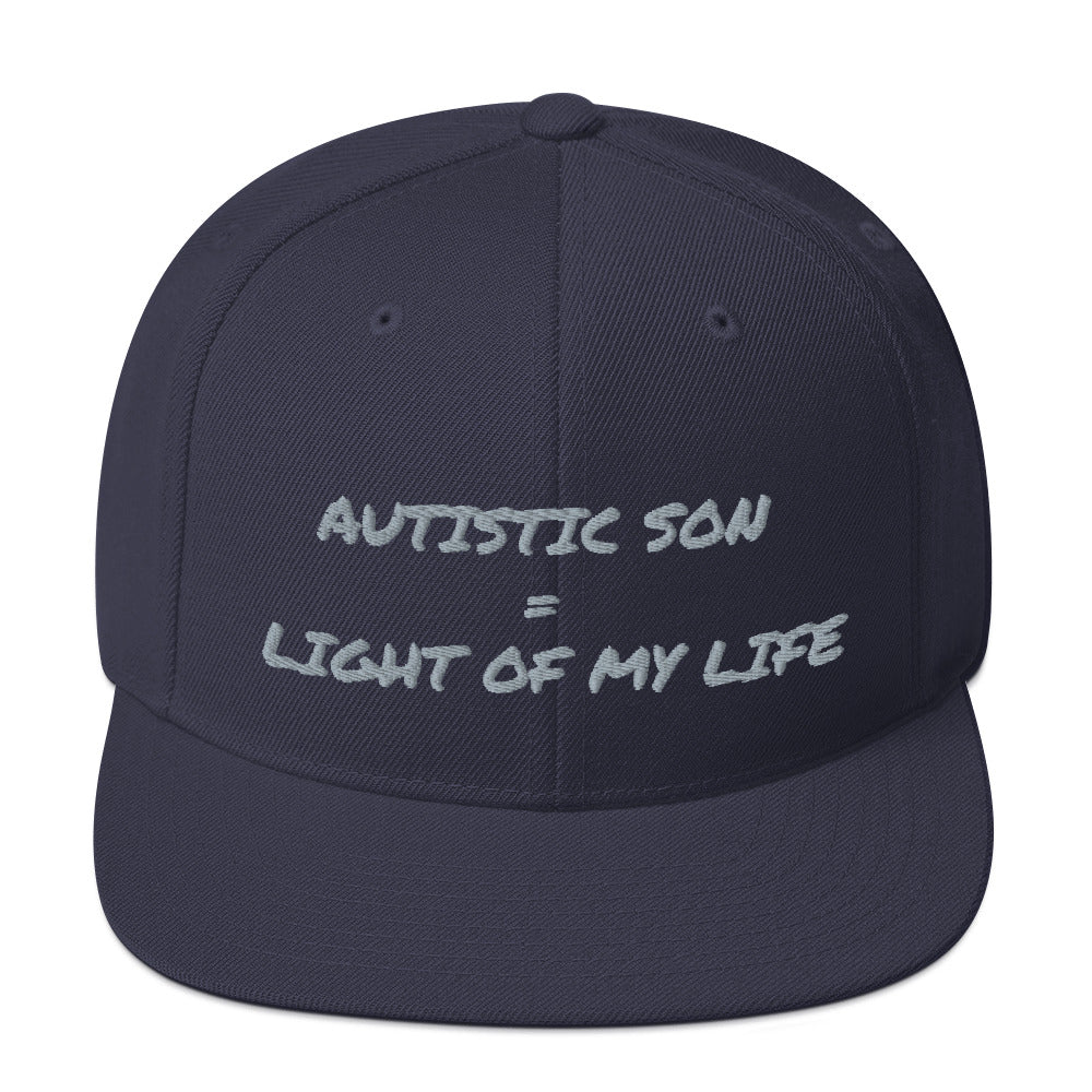 SNAP BACK HAT | AUTISTIC SON = LIGHT OF MY LIFE