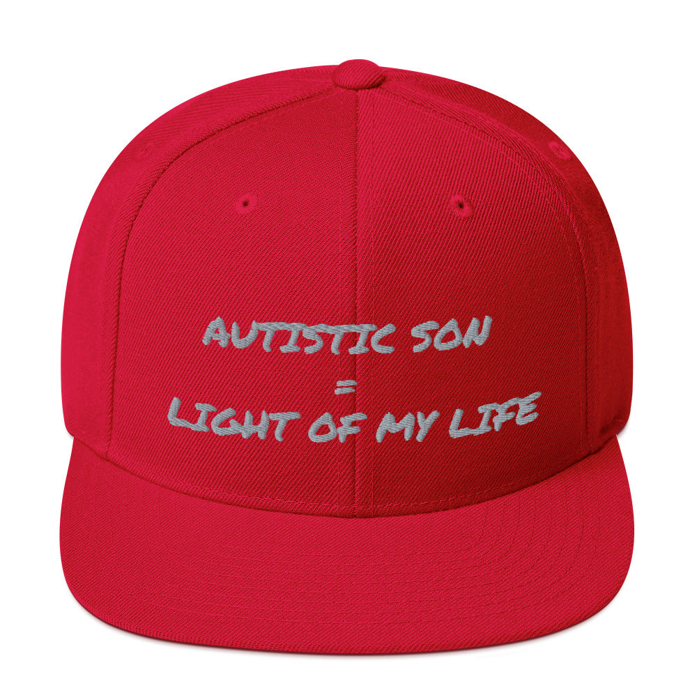 SNAP BACK HAT | AUTISTIC SON = LIGHT OF MY LIFE