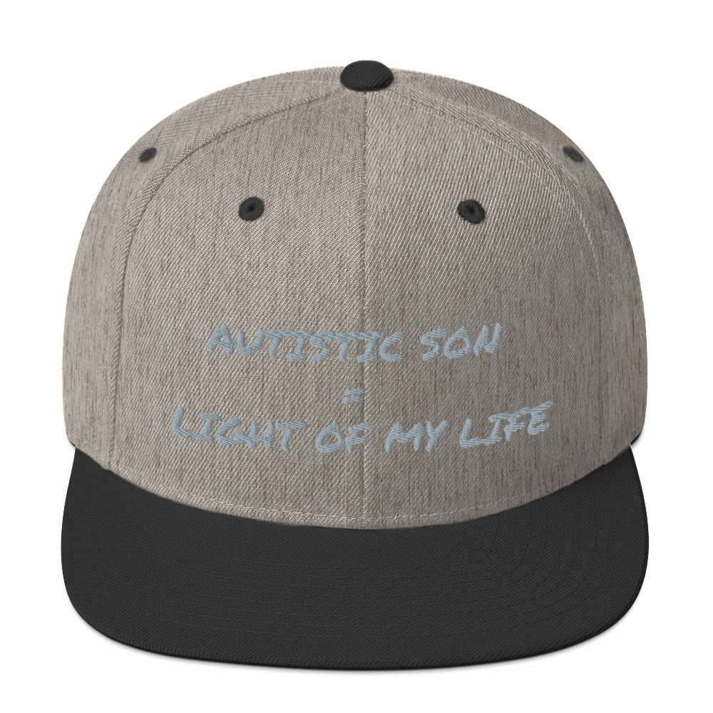 SNAP BACK HAT | AUTISTIC SON = LIGHT OF MY LIFE