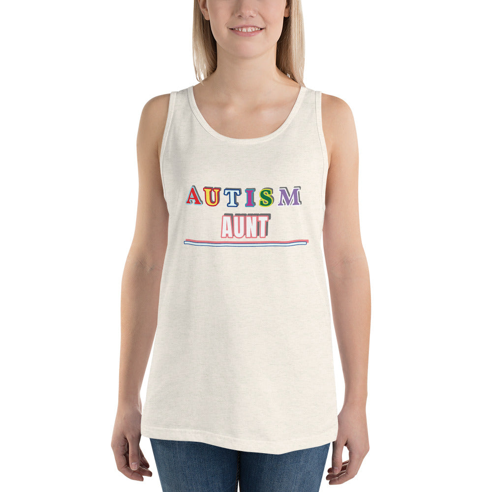 AUTISM AUNT | PREMIUM FITTED WOMAN'S BELLA CANVAS TANK TOP