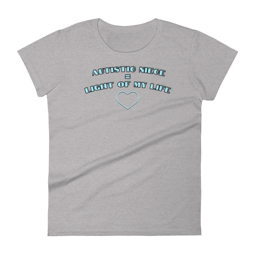AUTISTIC NIECE = LIGHT OF MY LIFE | PREMIUM ANVIL TEE