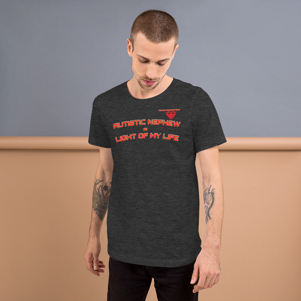 AUTISTIC NEPHEW = LIGHT OF MY LIFE | PREMIUM BELLA CANVAS TEE