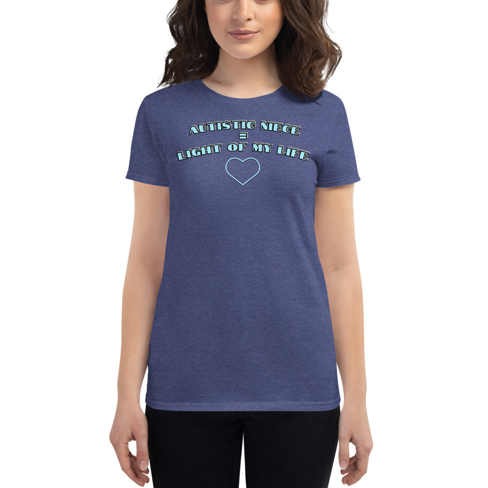 AUTISTIC NIECE = LIGHT OF MY LIFE | PREMIUM ANVIL TEE