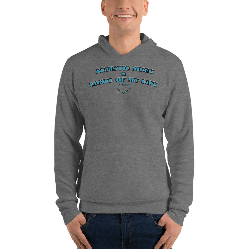 AUTISTIC NIECE = LIGHT OF MY LIFE | | LIGHT WEIGHT PREMIUM UNISEX SWEATER