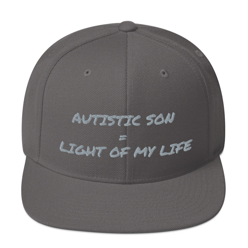 SNAP BACK HAT | AUTISTIC SON = LIGHT OF MY LIFE