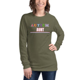 AUTISM AUNT | PREMIUM FITTED WOMAN'S BELLA CANVAS LONG SLEEVE