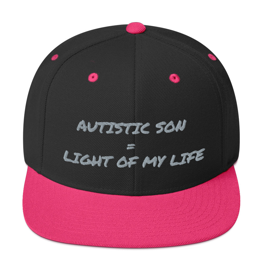 SNAP BACK HAT | AUTISTIC SON = LIGHT OF MY LIFE