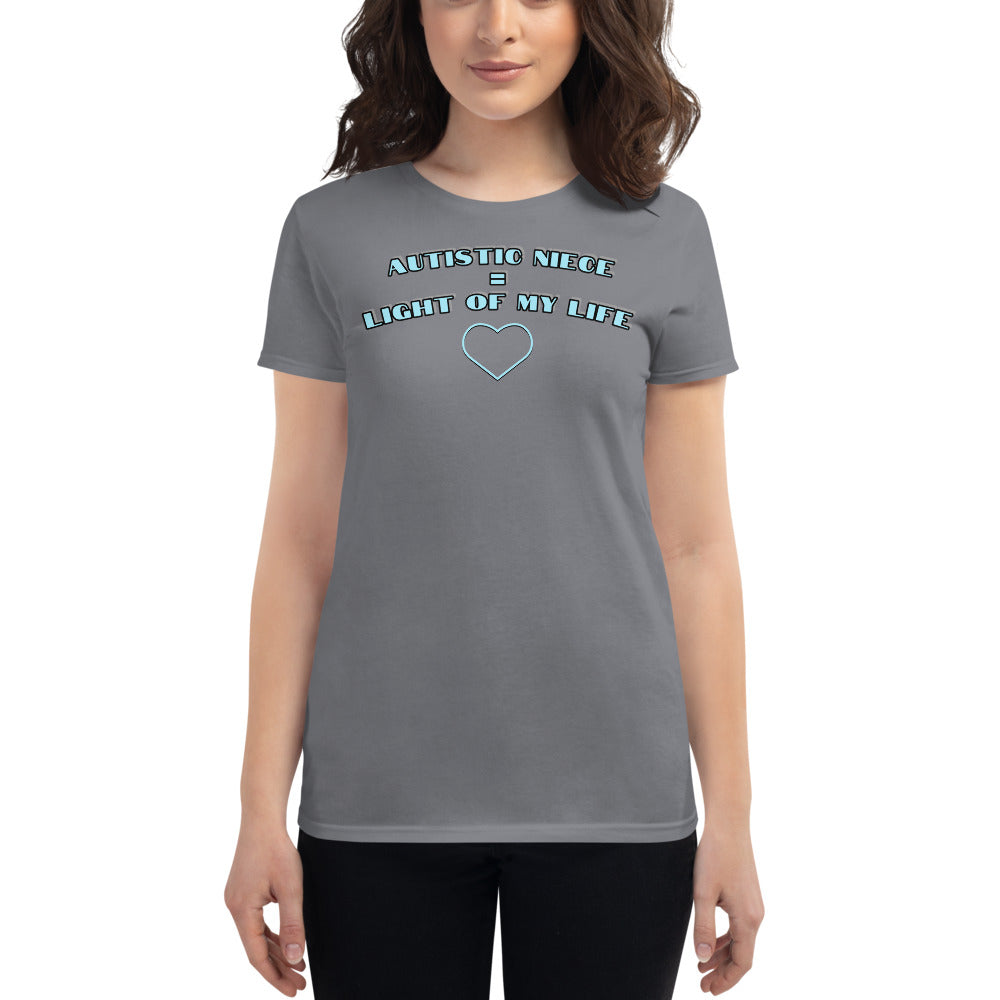 AUTISTIC NIECE = LIGHT OF MY LIFE | PREMIUM ANVIL TEE