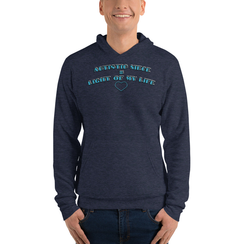 AUTISTIC NIECE = LIGHT OF MY LIFE | | LIGHT WEIGHT PREMIUM UNISEX SWEATER